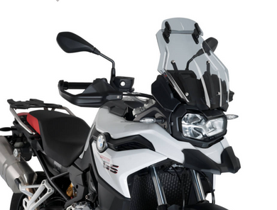 Puig Touring Screen Compatible with BMW F750GS 2018 - Onwards With Visor (Light Smoke)