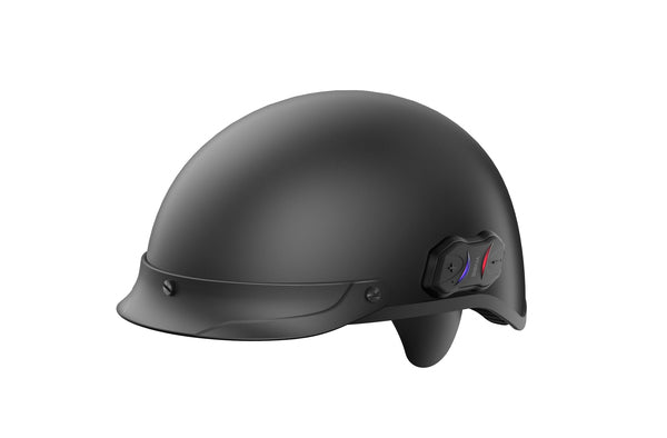 Sena Cavalry Bluetooth Half Helmet Matt Black Motorcycle Race