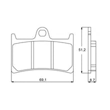 Load image into Gallery viewer, Accossato AGPA97ST Street Brake Pads for Yamaha YZF-R6 YZF-R7 YZF-R1 MT-07 MT-09 MT-10 FZ XJR