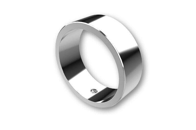 HIGHSIDER COLOUR RING HANDLEBAR ENDS, SIL