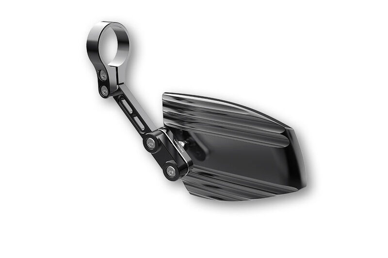 HIGHSIDER WAVE HANDLEBAR END MIRROR, SIL