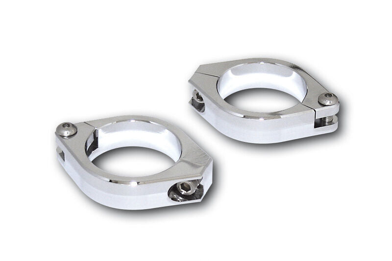 HIGHSIDER FORK PIPE CLAMPS, CHR, 38-41MM