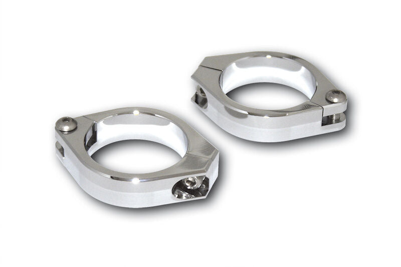 HIGHSIDER FORK PIPE CLAMPS, CHR, 42-43MM