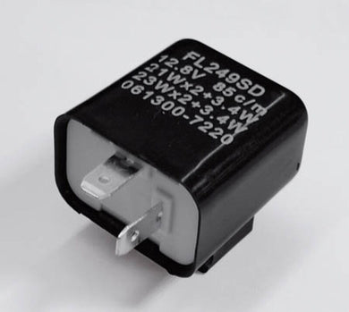 HIGHSIDER FLASHER RELAY, 2 PIN, 12V 21W, BLK