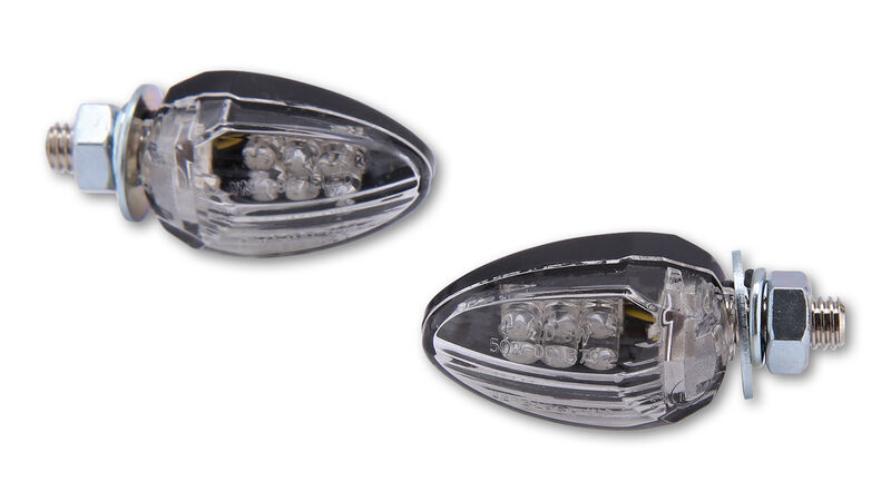 HIGHSIDER LED FLASHER DROP REAR CLEAR LENS