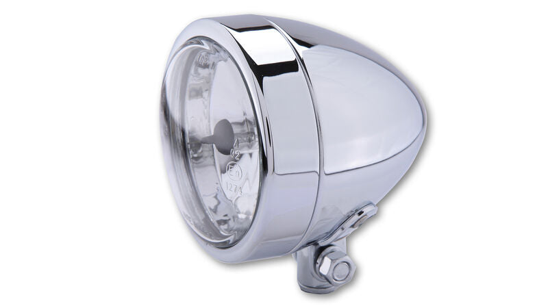 HIGHSIDER HEADLAMP BULLET 90MM H4 CHR BM