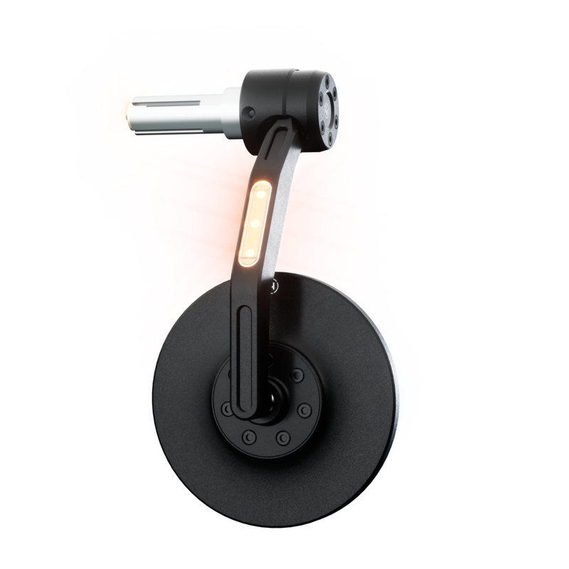 HIGHSIDER CONERO BLK EDT BAR END MIR W LED