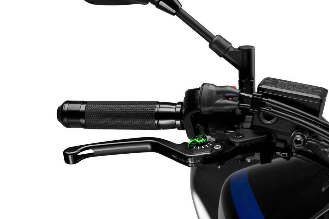 Puig 3.0 Unfoldable Brake Lever (Black Lever, Green Adjuster)