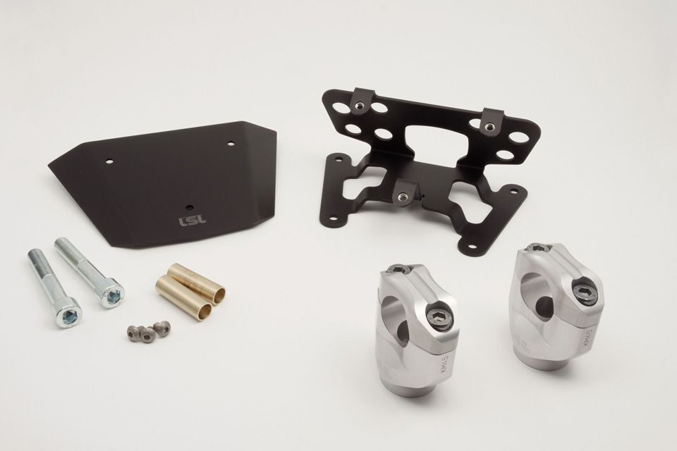 LSL 28.6mm Handlebar Clamps For Yamaha MT-07 (2014 - 2017) (Black)