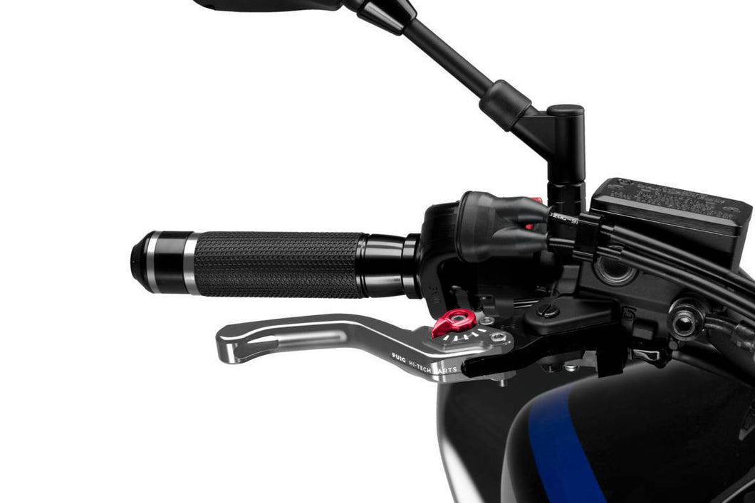 Puig 3.0 Short Brake Lever (Silver Lever, Red Adjuster)