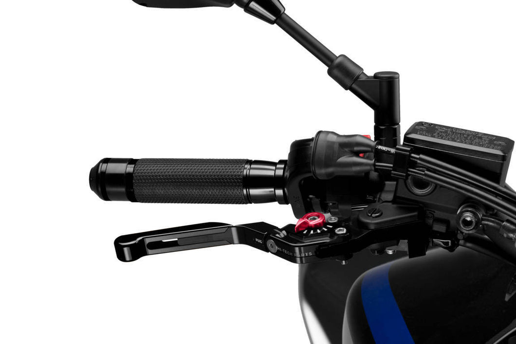 Puig 3.0 Extendable Folding Brake Lever (Black With Red Adjuster)