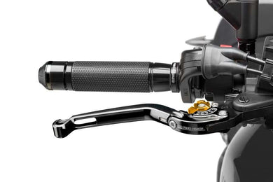 Puig 2.0 Folding Brake Lever (Black with Gold Adjuster)