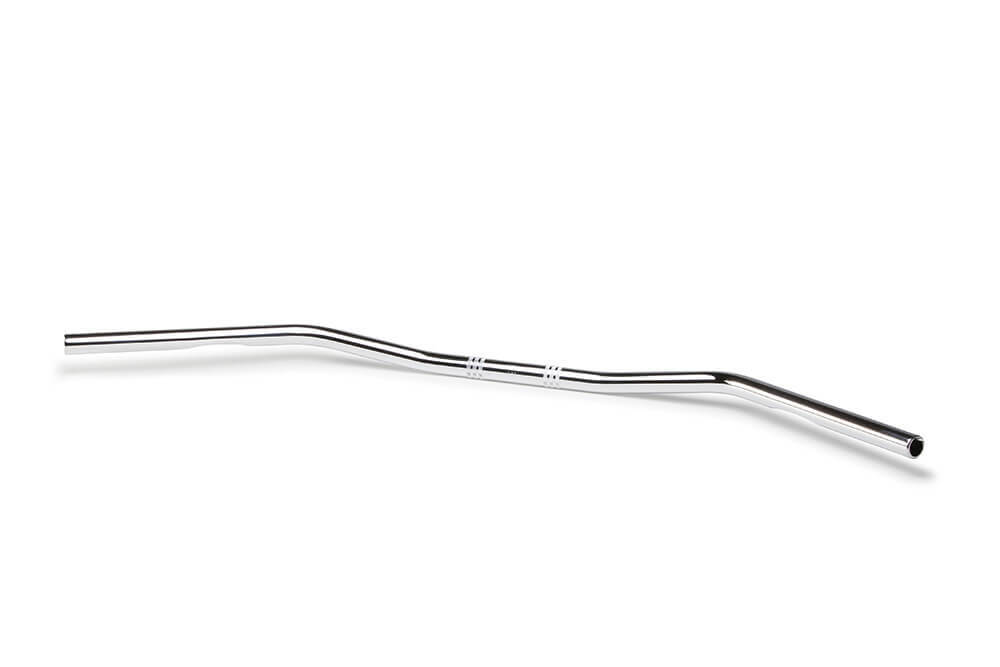 LSL 25.4mm (1 ) Steel Wide Bar Handlebars (Colour: Chrome) - With Harley Dimple