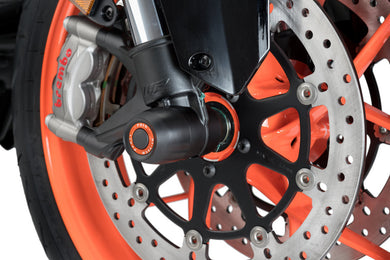 Puig Orange Aluminium Rings For Front Fork Protectors