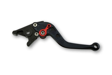 LSL Short Classic Brake Lever For Aprilia and Ducati Models (Black Lever With Red Adjuster)