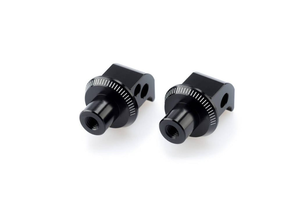 Puig Adjustable Footpeg Adaptor Kit Compatible with Yamaha MT-09/SP/Tracer/GT 2021 - Onwards (Black)