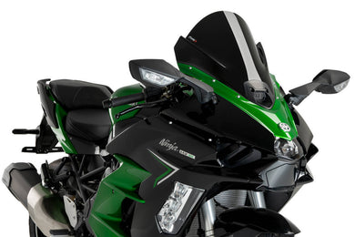 Puig Z-Racing Screen For Kawasaki Ninja H2 SX (2022 - Onwards) - Black