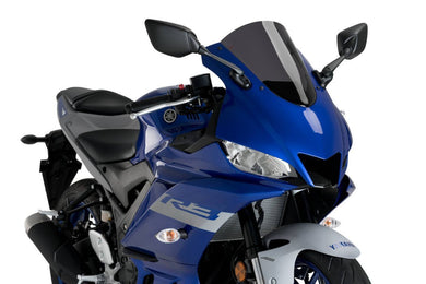 Puig R-Racer Screen For Yamaha YZF-R3 (2019 - Onwards) - Dark Smoke