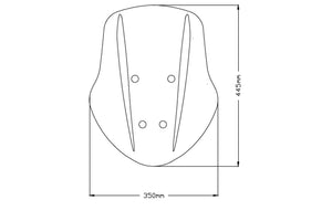 Puig Naked New Generation Adjustable Touring Screen For Ducati Diavel 1260/S (2019 - Onwards) - Dark Smoke