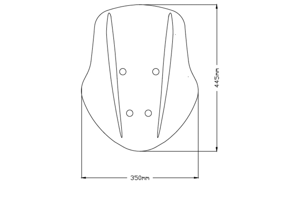 Puig Naked New Generation Adjustable Touring Screen For Ducati Diavel 1260/S (2019 - Onwards) - Dark Smoke