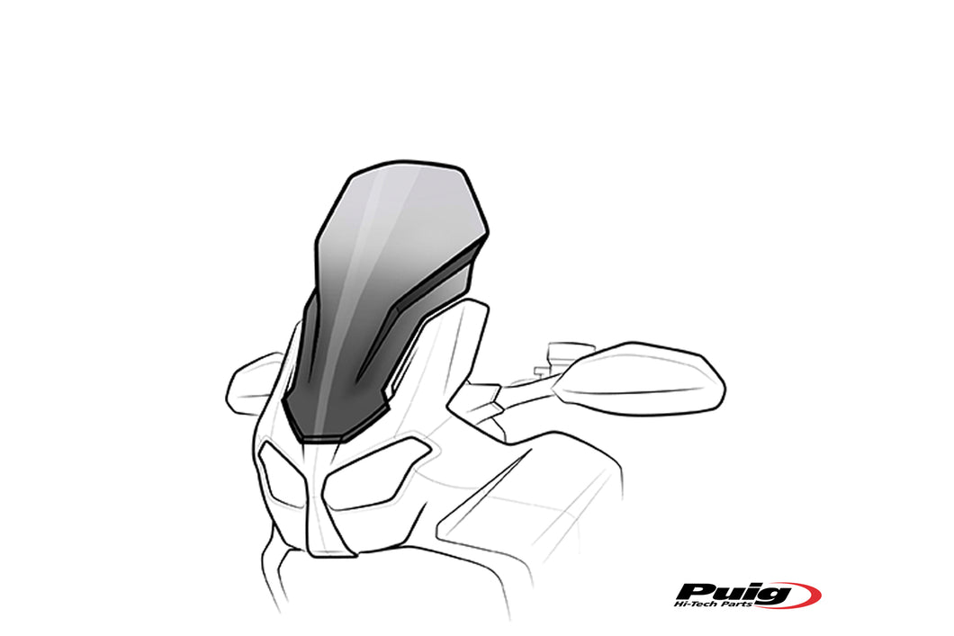 Puig Touring Screen For Kawasaki Z1000 (2007 - 2009) - Dark Smoke