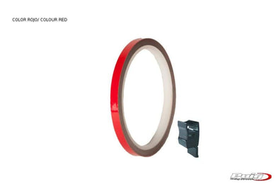Puig Universal Wheel Rim Strips (Red) - With Applicator
