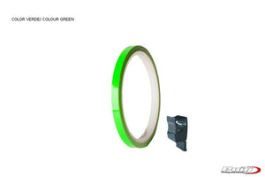 Puig Universal Wheel Rim Strips (Green) - With Applicator