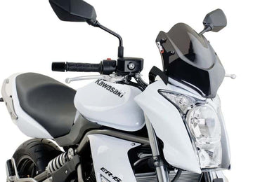 Puig New Generation Sport Screen To Suit Kawasaki ER-6N (2009-2011) - Dark Smoke