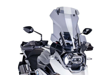Puig Touring Screen + Visor For Various BMW R1200 GS Models (Light Smoke)