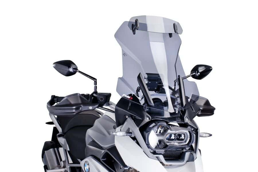 Puig Touring Screen + Visor For Various BMW R1200 GS Models (Light Smoke)