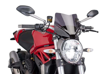 Puig New Generation Sport Screen For Ducati Monster 797/821/1200/R/S (Dark Smoke)
