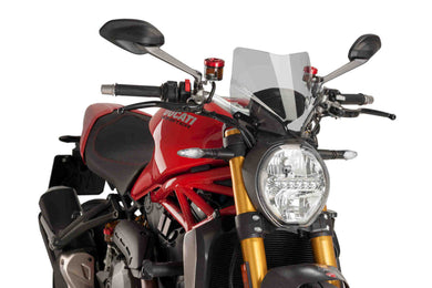 Puig New Generation Sport Screen For Ducati Monster 797/821/1200 (Smoke)