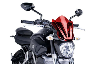 Puig New Generation Sport Screen For Yamaha MT-07 2014 - 2017 (Red)