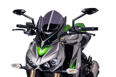 Puig Naked New Generation Touring Screen To Suit Kawasaki Z1000 (2014-2018) - Dark Smoke