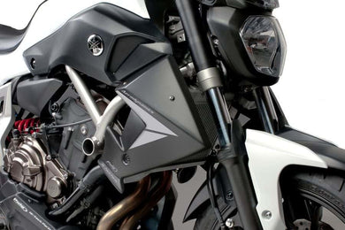 Puig Radiator Caps For Yamaha MT-07/FZ-07 2014 - 2017 (Carbon)