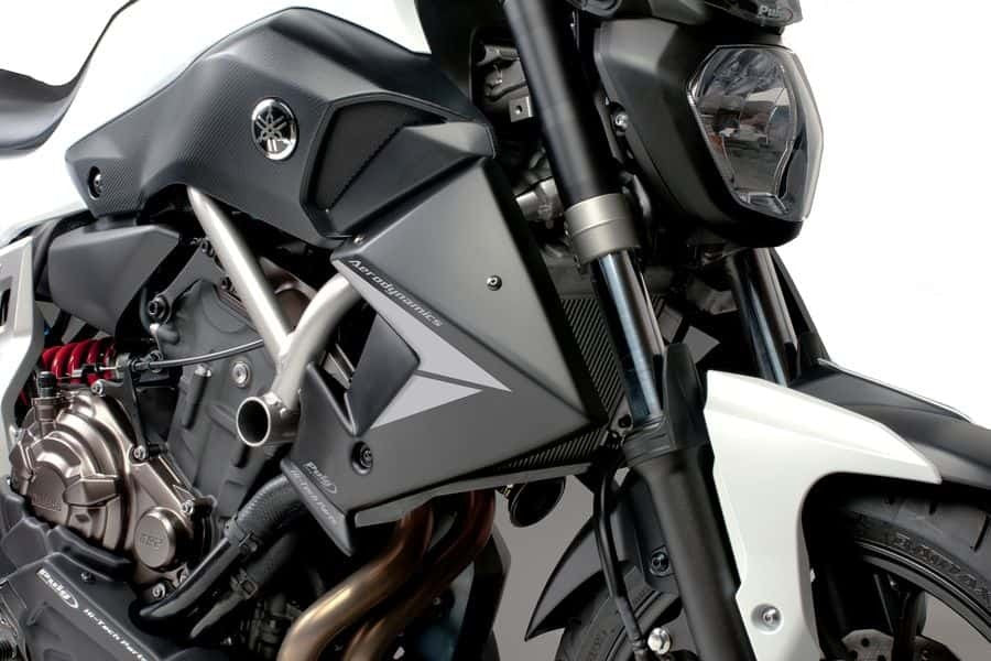 Puig Radiator Caps For Yamaha MT-07/FZ-07 2014 - 2017 (Matt Black)