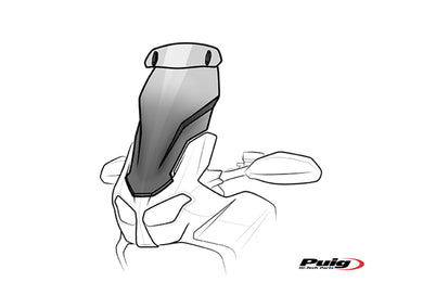 Puig Touring Plus Windshield With Visor For BMW R1200RS/ R1250RS (Smoke)