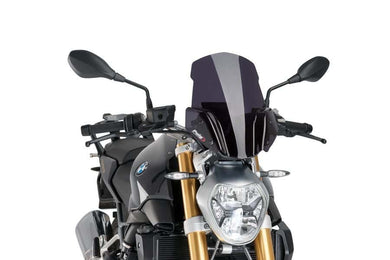 Puig New Generation Sport Screen Compatible with BMW R1200R 15-18 (Dark Smoke)