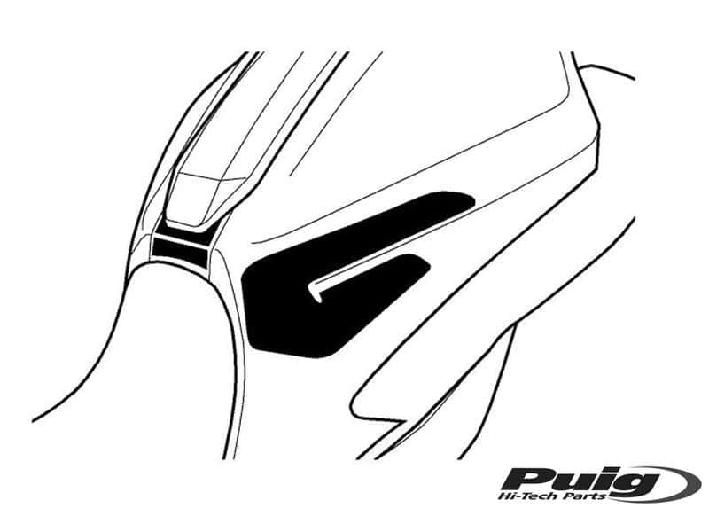 Puig Tank Grip For Yamaha MT-07 2014 - 2020 (Carbon)