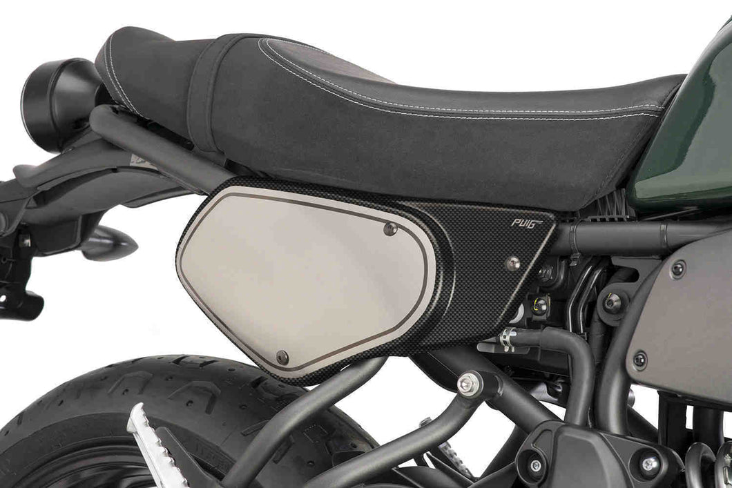 Puig Retro Side Covers For Yamaha XSR700 (2016 - Onwards) - Matte Black