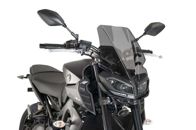Puig Naked New Generation Touring Windshield To Suit Yamaha MT-09 2013-2020 (Dark Smoke)