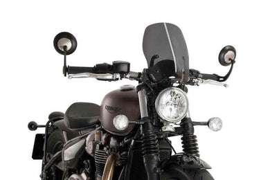 Puig New Generation Touring Screen For Triumph Bonneville Bobber 2017 - Onwards (Dark Smoke)