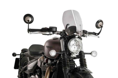 Puig New Generation Touring Screen for Triumph Bonneville Bobber 2017-Onwards (Light Smoke)