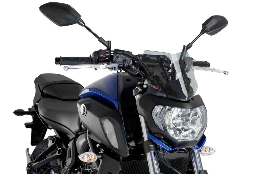 Puig Naked New Generation Sports Screen To Suit Yamaha MT-07 (2018 - 2020) (Smoke)