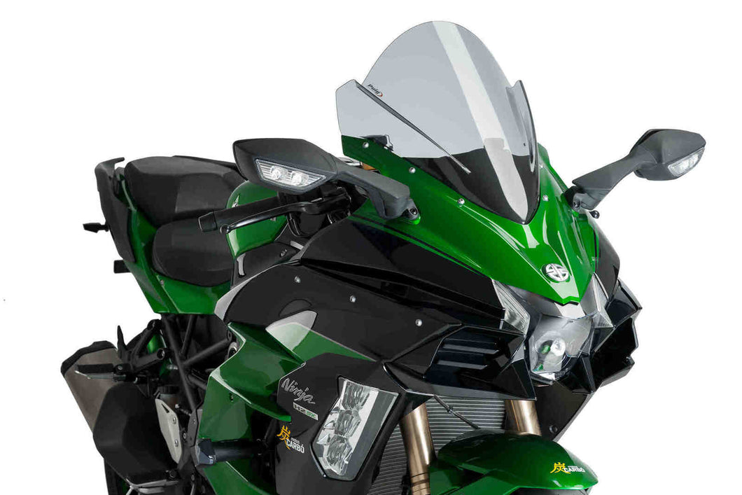 Puig Racing Screen For Kawasaki Ninja H2 SX (2018 - 2020) - Smoke