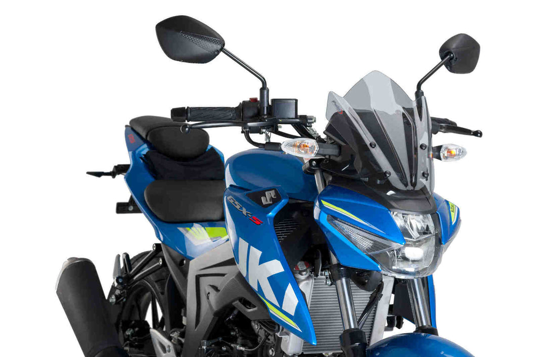 Puig New Generation Sport Screen For Suzuki GSX-S125 2017 - Onwards (Light Smoke)