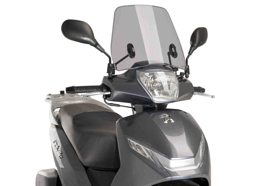 Puig Trafic Screen For Peugeot Belville 125 (2017 - 2020) - Smoke