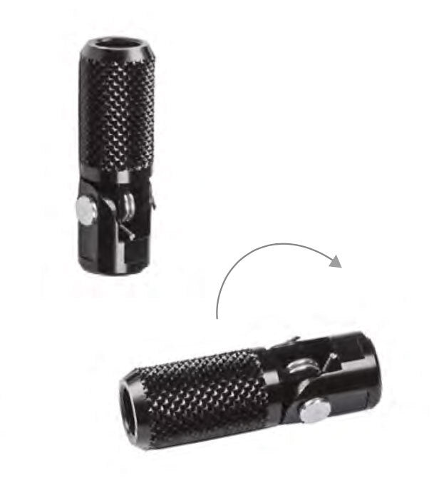 Bonamici Racing Pair Of Knurled Folding Toe Pegs