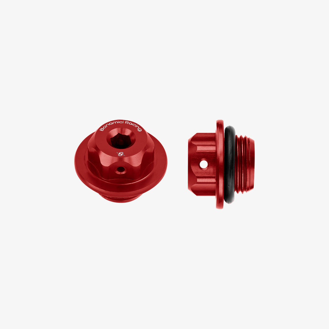 Bonamici Racing Aluminum oil cap for Suzuki M20x1,5 - RED