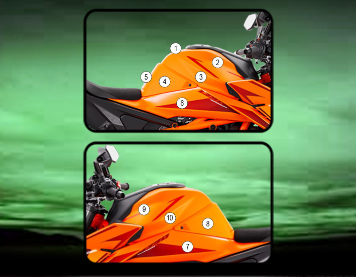 Eazi-Guard Tank Protection Film for KTM 1390 Super Duke R  gloss